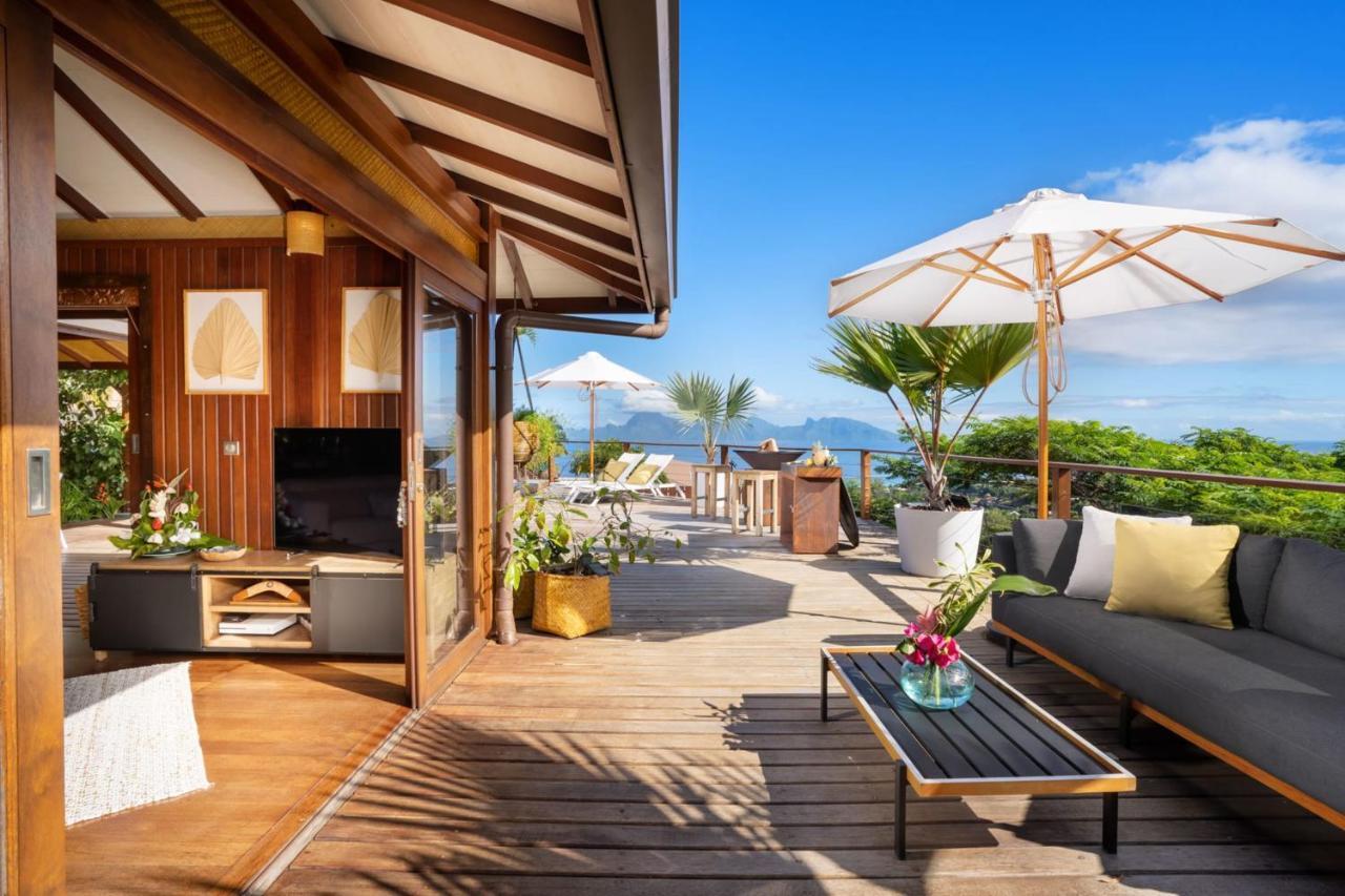 Villa Manuiti, Balinese Luxury Home - Private Swim Spa, Ocean View - Ofyr Bbq - Koi Pond Punaauia (Tahiti) Exterior foto
